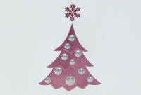 Weihnachtsbaum metallic silber-rosa