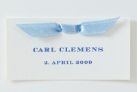 Birth announcement with Knot