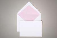 Briefkarte rosa gerndert
