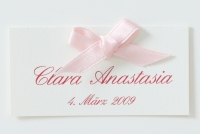 Birth Announcement with Ribbon