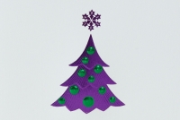 Weihnachtsbaum metallic lila-grn