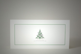 Christmas Tree Metallic Silver-Green with Text