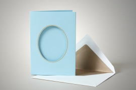 Light Blue Frame Photomount Card
