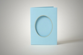Light Blue Frame Photomount Card
