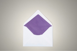 Envelopes with Purple Lining and Black Dots