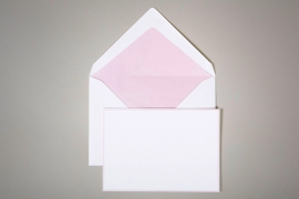 Briefkarten rosa gerndert